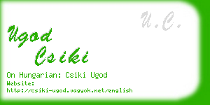 ugod csiki business card